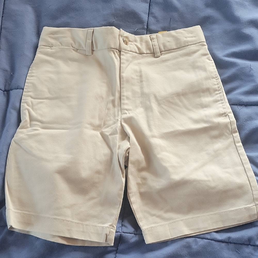 NWOT Polo by Ralph Lauren Tan Flat Front Shorts